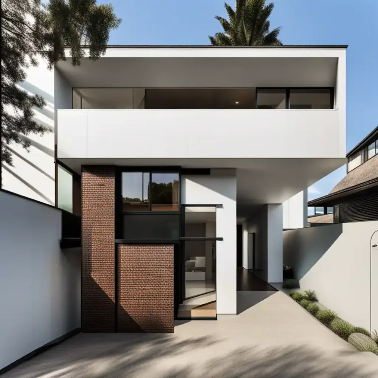 Visual representation of "jetty" - In architecture, a part of a building that sticks out from the rest of the structure.
