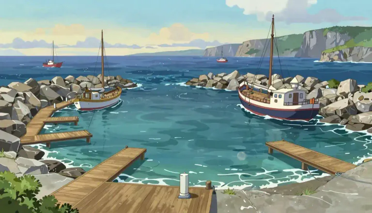 Visual representation of "harbour" - A place on the coast where ships can be safe from the sea