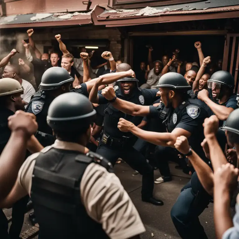 Visual representation of "punch up" - A fight or heated argument