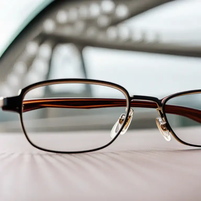 Visual representation of "bridge" - The part of a spectacle frame that rests on the nose