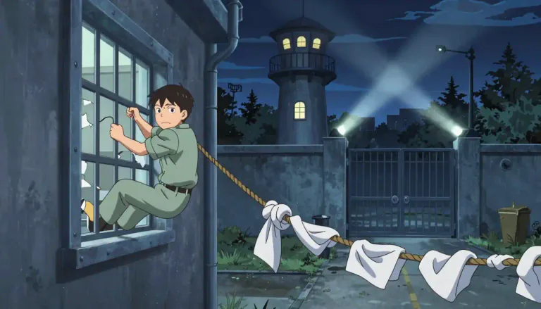 Visual representation of "jailbreak" - The act of escaping from jail or prison.