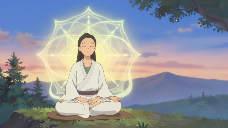 Visual representation of "prajna" - A deep, intuitive understanding or insight, especially concerning spiritual truths.