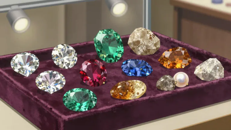 Visual representation of "gemstone" - A naturally occurring mineral or organic material that is used for decorative purposes.