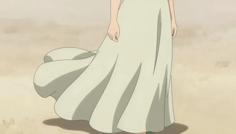 Visual representation of "gowned" - Wearing a gown, a type of long, flowing garment.