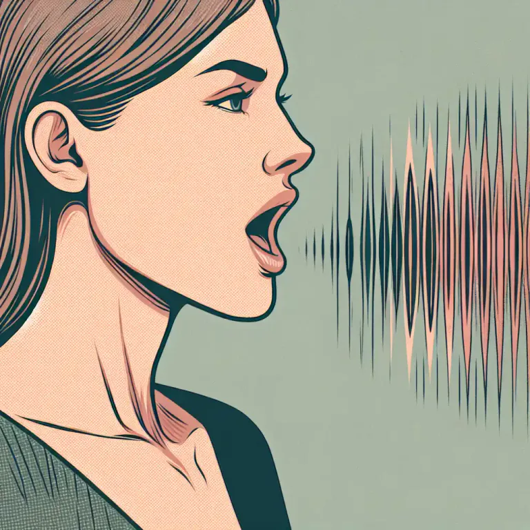 Visual representation of "laryngeal" - Related to the production of sounds in the larynx, often when talking about speech sounds in phonetics.