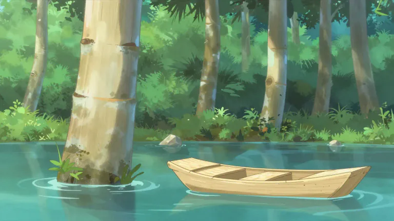 Visual representation of "balsa" - A type of tree that produces light wood, commonly used for making models and rafts.