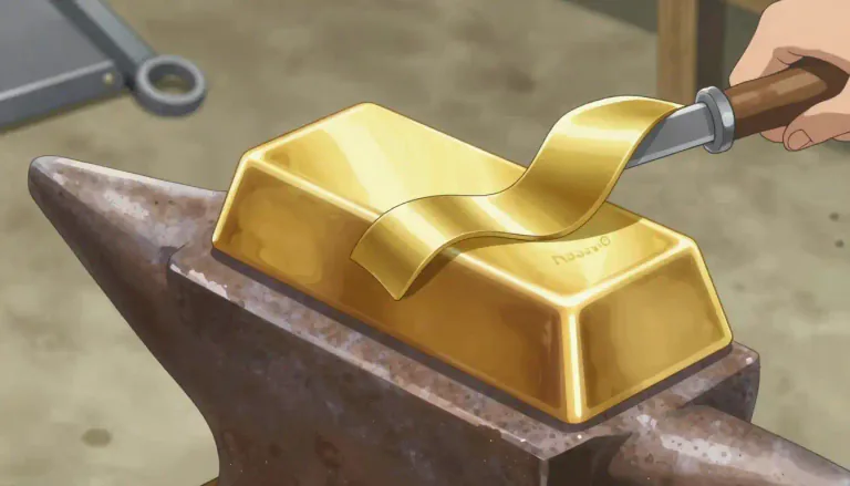 Visual representation of "malleable" - A substance that can be shaped or bent easily without breaking or cracking.