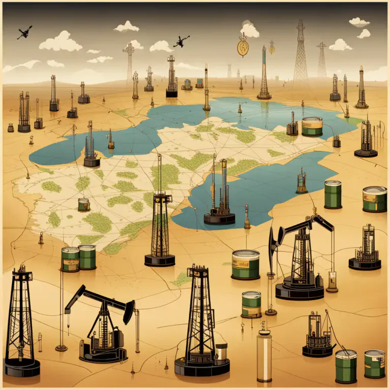 Visual representation of "rentier" - A state or country that gets all or most of its revenue from foreign companies, through the sale of natural resources.