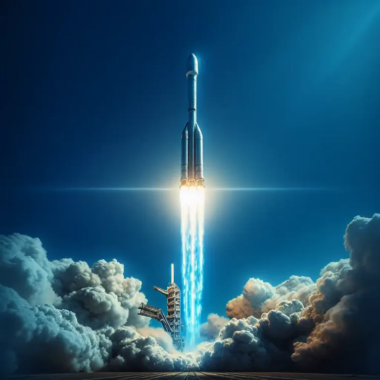 Visual representation of "launch yourself into" - To physically jump or dive into a certain location or direction