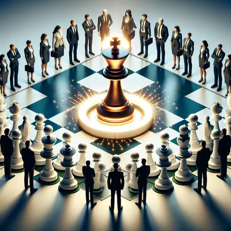 Visual representation of "kingpin" - A central or most important part of a system or component