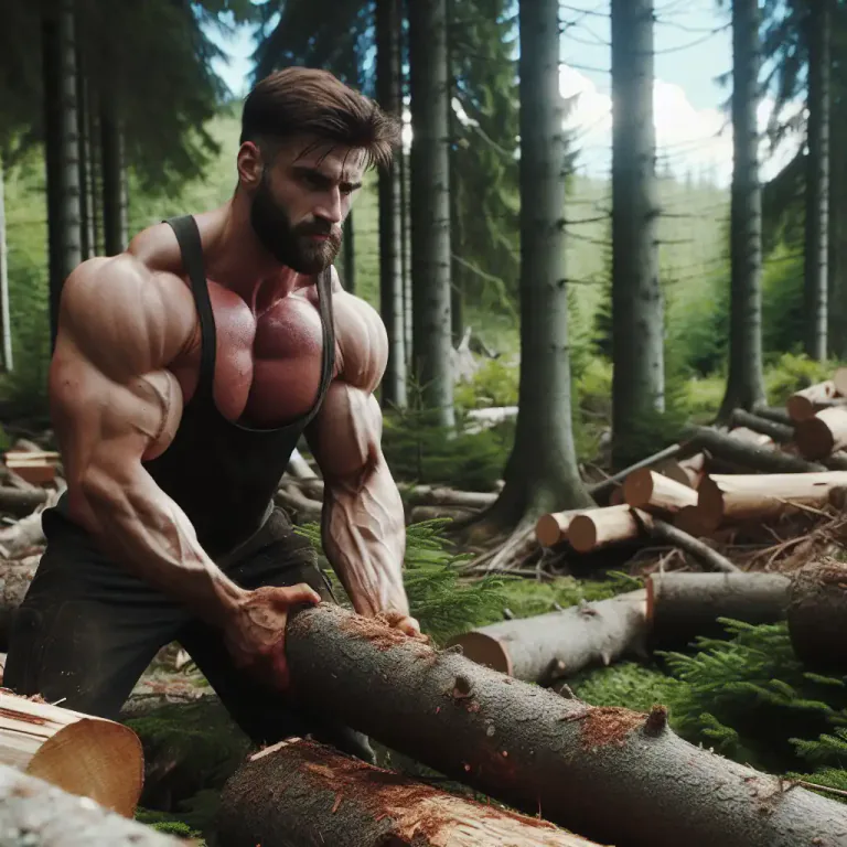 Visual representation of "husky" - Big and strong; robust.