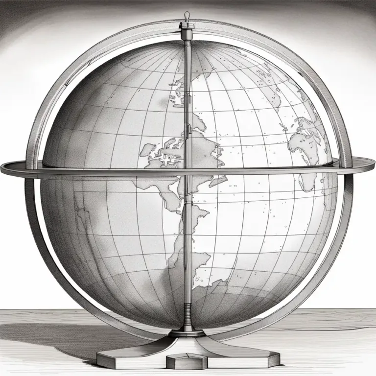 Visual representation of "pole" - Either of the two points on the earth's surface around which it rotates