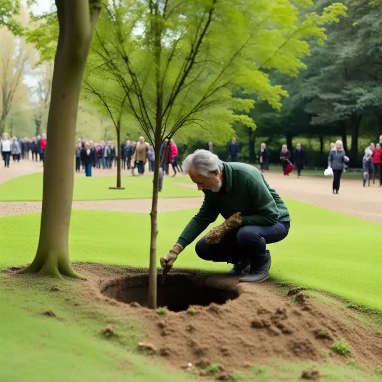 Visual representation of "plant" - To put a seed or plant in the ground so that it will grow.