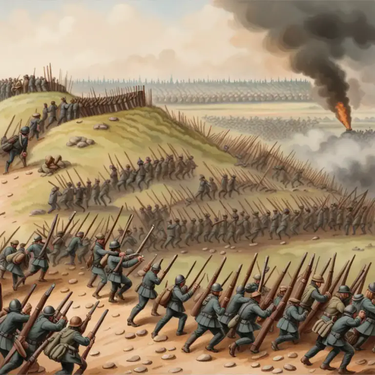 Visual representation of "berm" - A man-made ridge or embankment protecting a fort, rampart, or trench.