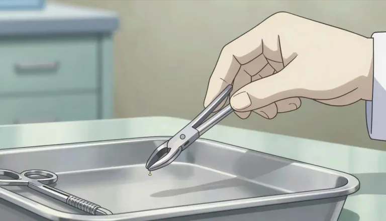 Visual representation of "forceps" - A tool doctors use to grab and hold things during a medical procedure.