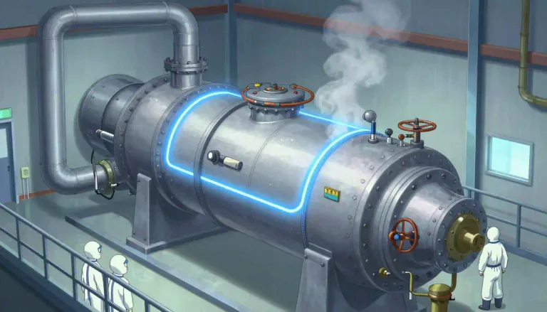 Visual representation of "reactor" - A device used to create a reaction, often industrial or chemical.