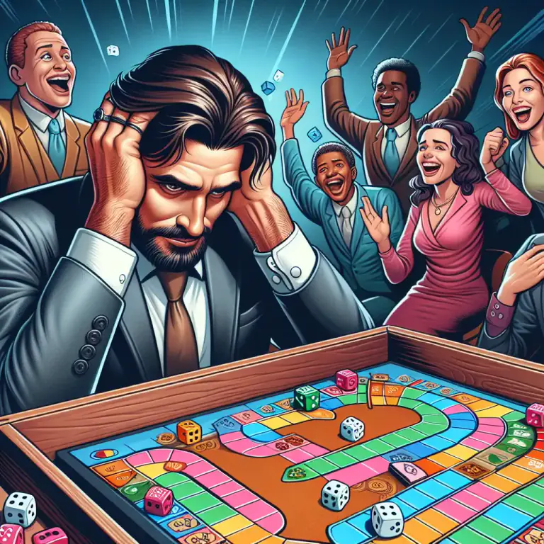 Visual representation of "karma" - In modern slang, a situation where someone's actions result in an immediate and fitting consequence.