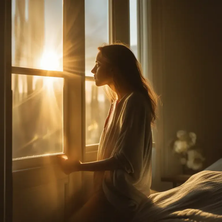 Visual representation of "bright and early" - Very early in the morning