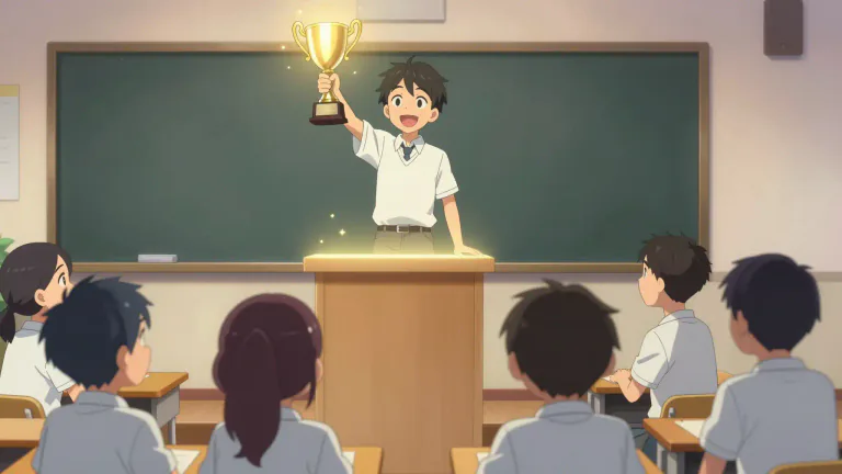 Visual representation of "topper" - Something or someone being the best or highest in a group