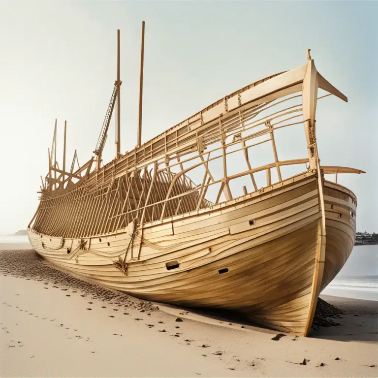Visual representation of "rib" - Any of the curved pieces of wood, metal, etc. that support the shape of something such as a boat or roof