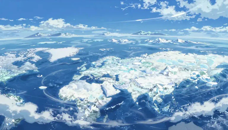 Visual representation of "cryosphere" - Refers to all regions of the Earth that are perpetually frozen, contributing to global weather patterns.