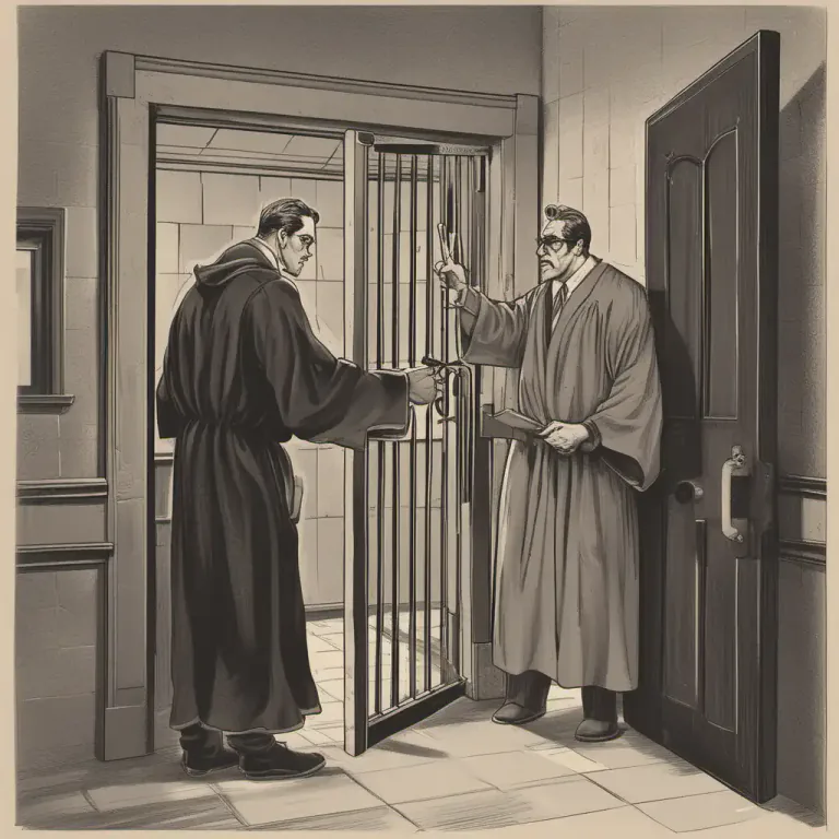 Visual representation of "jail" - To put someone in a place where they cannot leave, as a punishment