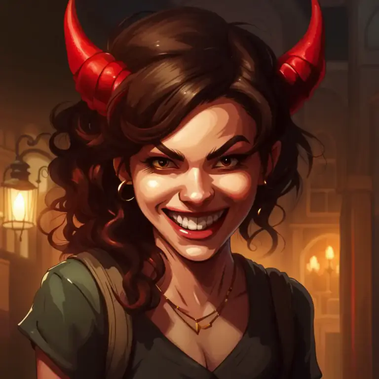 Visual representation of "deuce" - A reference to the devil or to a mischievous person.