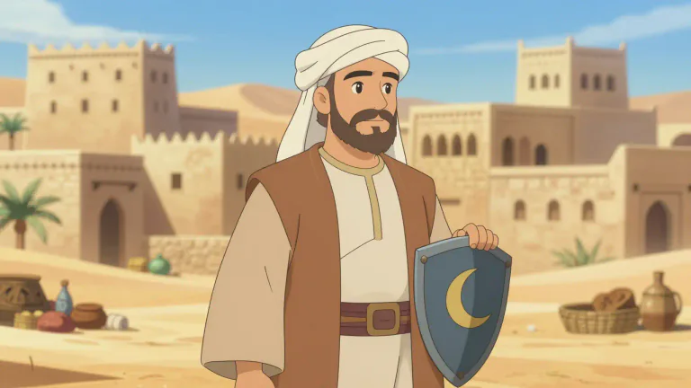 Visual representation of "saracen" - Historically, a Saracen was a term used to refer to Muslims or those who lived in the regions around the Arabian Peninsula, particularly during the medieval period.
