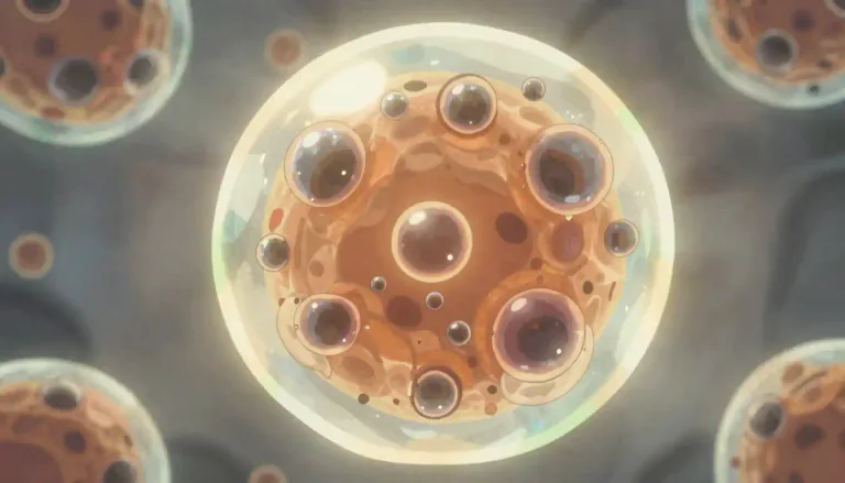 Visual representation of "ferritin" - Ferritin is a protein in the body that stores iron and releases it when needed.