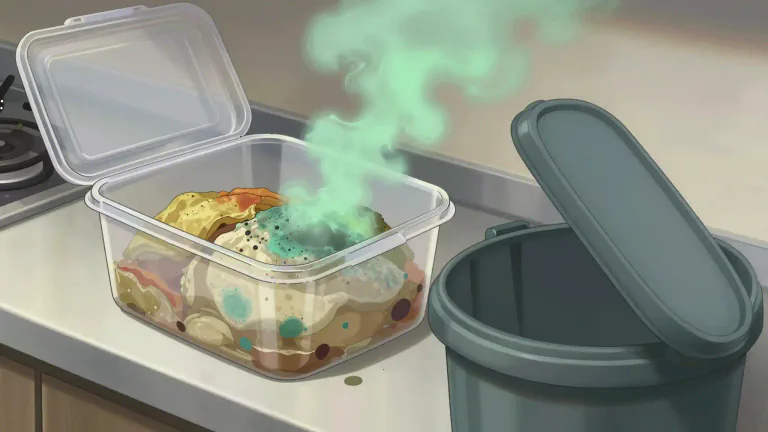 Visual representation of "funky" - Having a strong, unpleasant smell, usually because it is old or dirty.