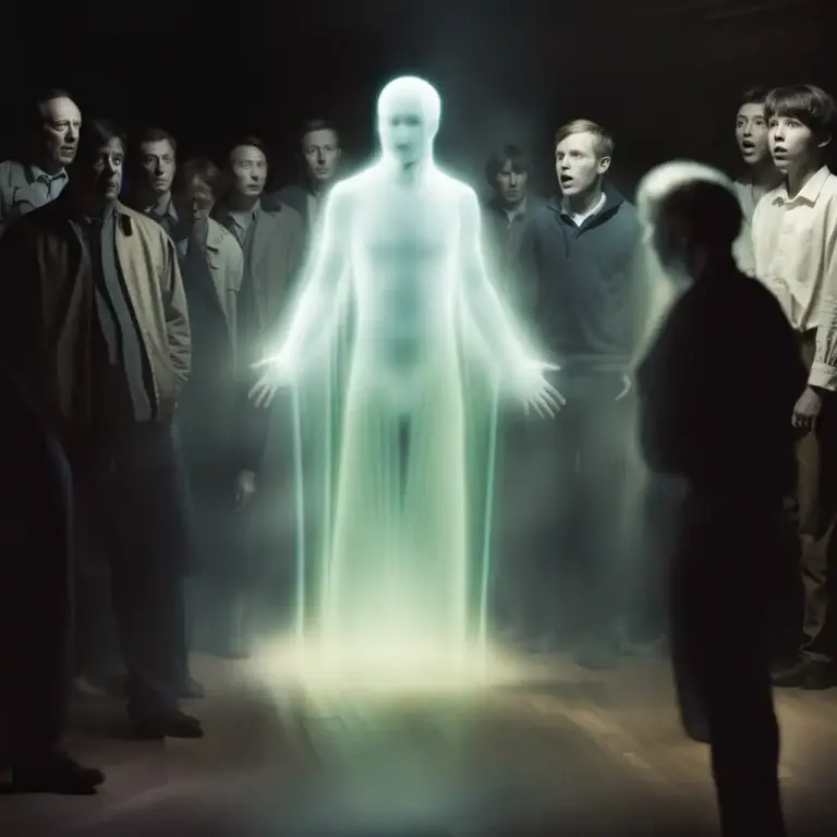 Visual representation of "materialize" - to come into perceptible existence; appear