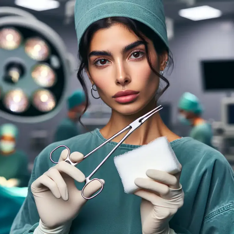 Visual representation of "tongs" - A tool similar to scissors that is used in surgery for grabbing or holding tissue or other material.