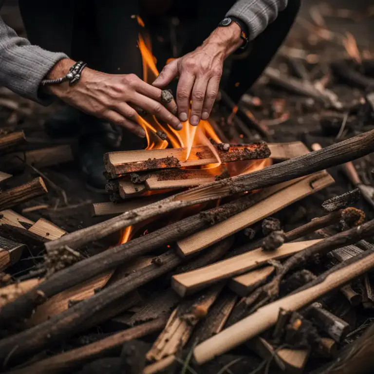 Visual representation of "punk" - A type of wood that is dry and can easily catch fire