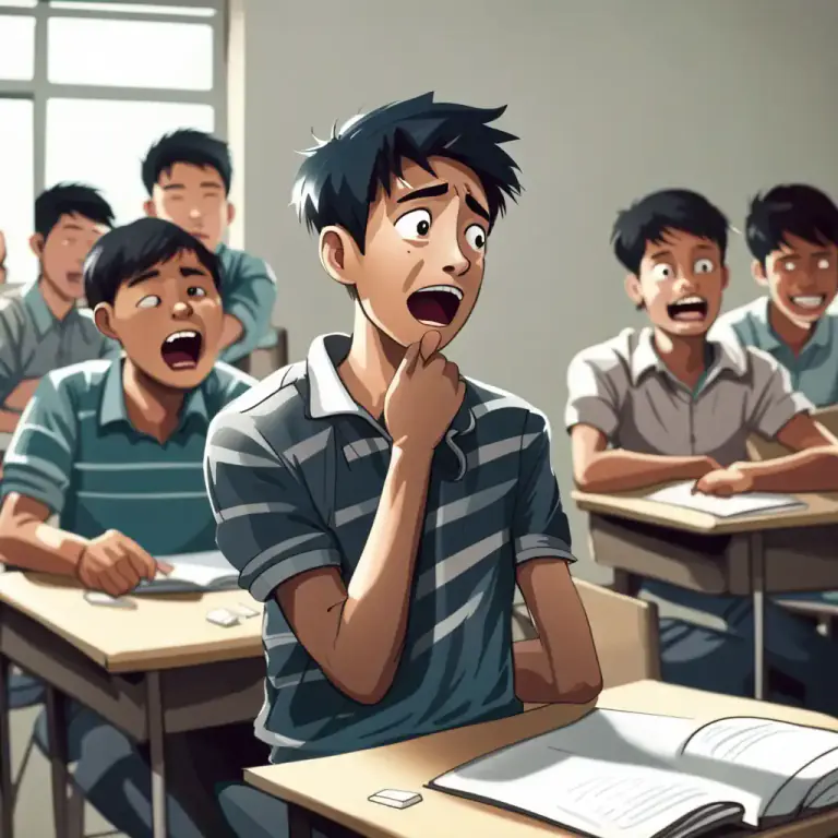 Visual representation of "lose face" - To become embarrassed or less respected by others.