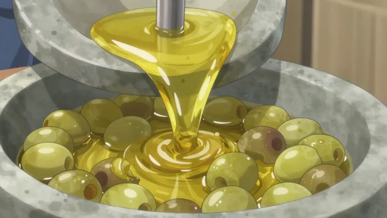Visual representation of "oleaginous" - Having the nature or qualities of oil.