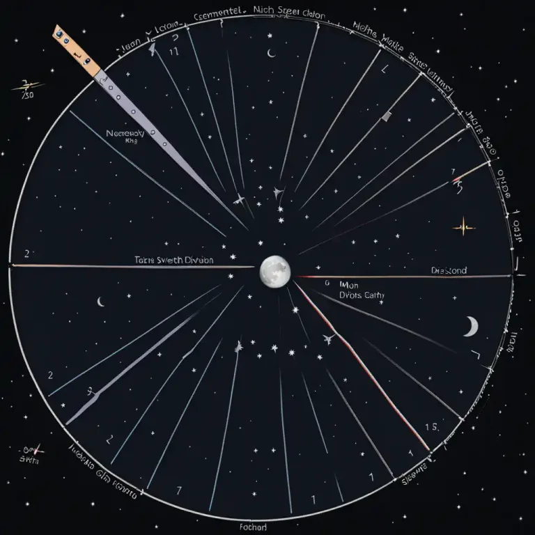 Visual representation of "mansion" - The position of a heavenly body in a specified division of the sky, in astrology