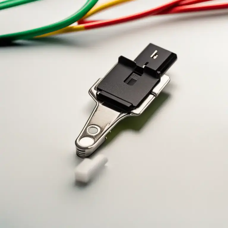 Visual representation of "alligator" - A metal clip with serrated jaws, used in electrical or laboratory work
