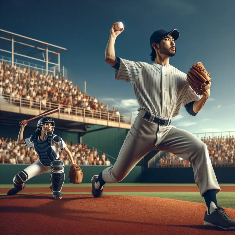 Visual representation of "screwball" - A type of baseball pitch thrown in such a way that the ball veers from the usual path.