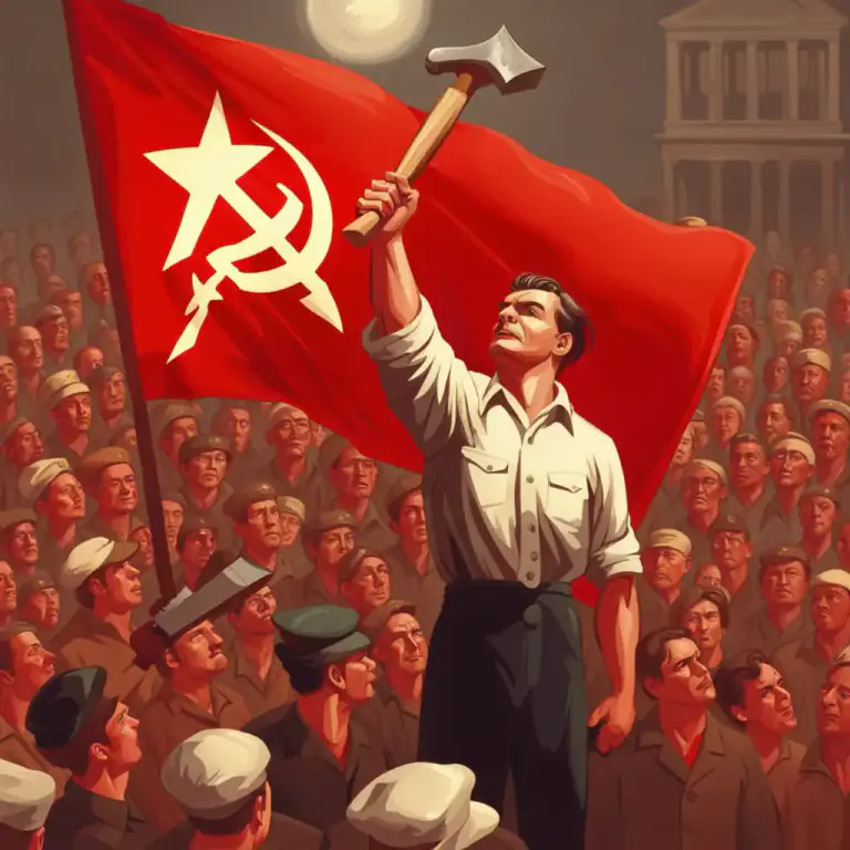 Visual representation of "communist" - Communist also refers to a follower or supporter of the political philosophy of communism.