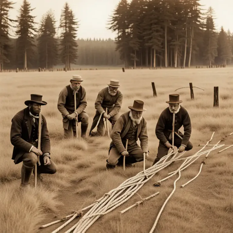 Visual representation of "stake out" - To claim or establish a right to something by marking with stakes.