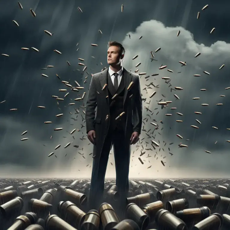 Visual representation of "rise above" - to not allow a difficult or unpleasant situation to influence you