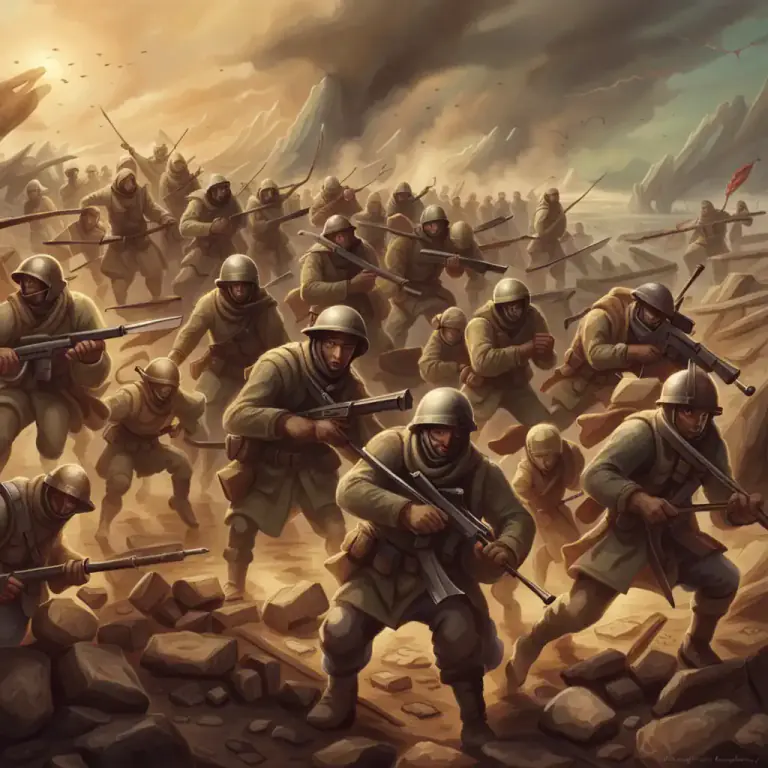 Visual representation of "hold/stand your ground" - In a battle or competition, to refuse to retreat or give up.