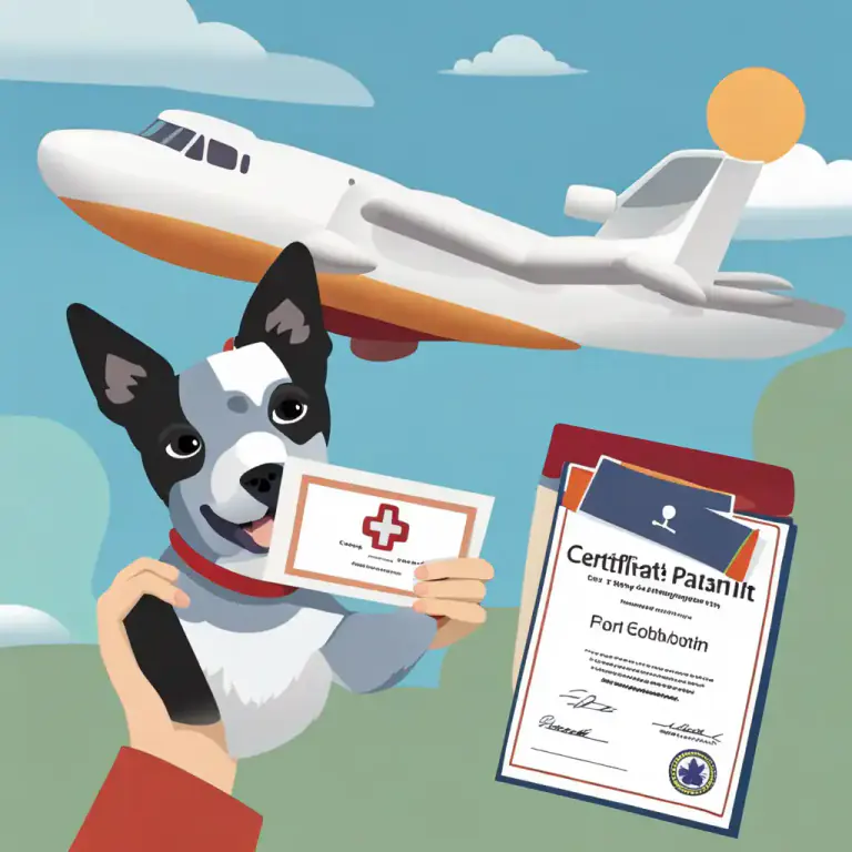 Visual representation of "certificate" - A document confirming the health status of a person or animal.