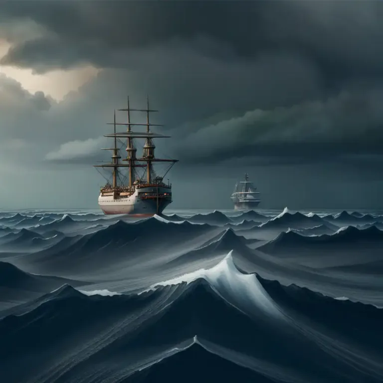 Visual representation of "put about" - In sailing, to change direction