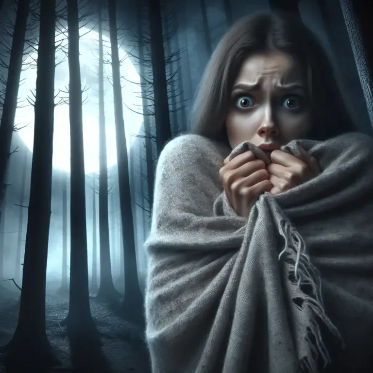 Visual representation of "shivery" - Feeling of fear or anxiety