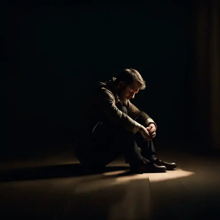 Visual representation of "at a low ebb" - In a bad or weak state