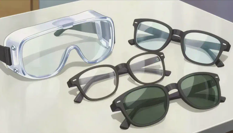 Visual representation of "eyewear" - Glasses, spectacles or other objects which are used to protect or correct the eyes