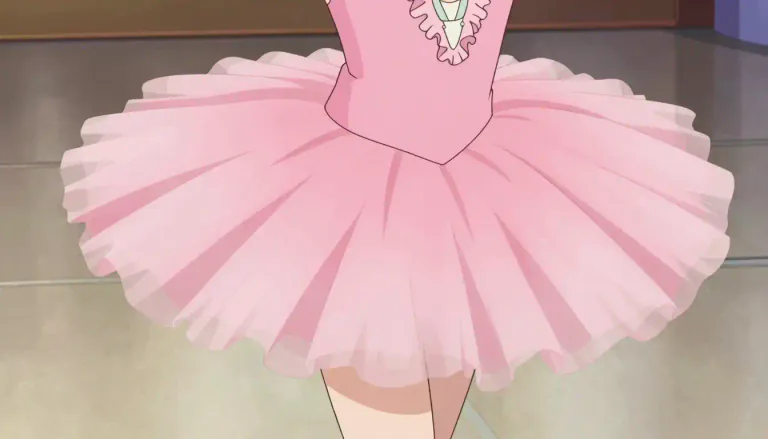 Visual representation of "tutu" - A short ballet skirt with many layers of fabric.