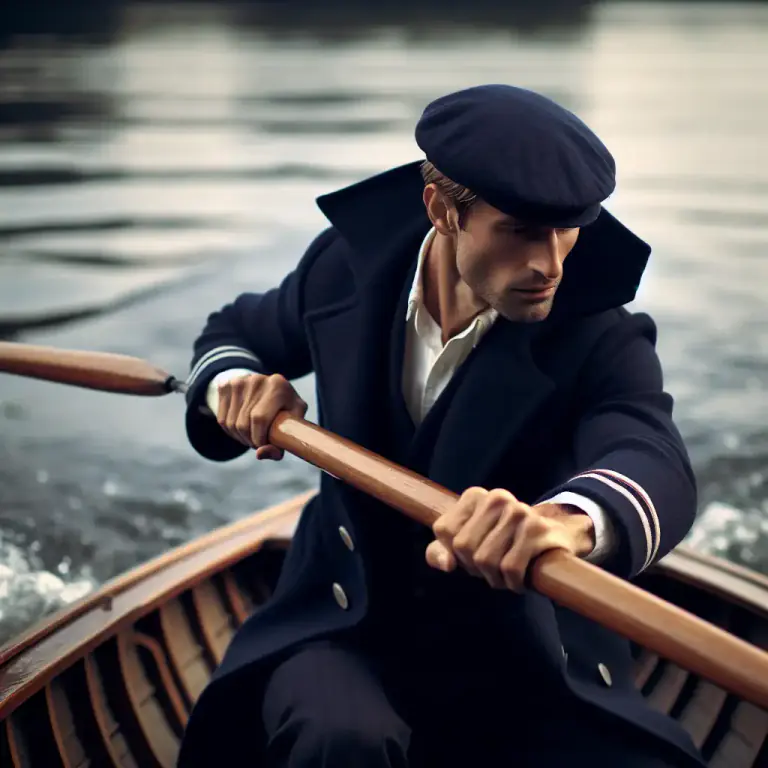 Visual representation of "scull" - An oar used at the stern of a boat to propel it forward.