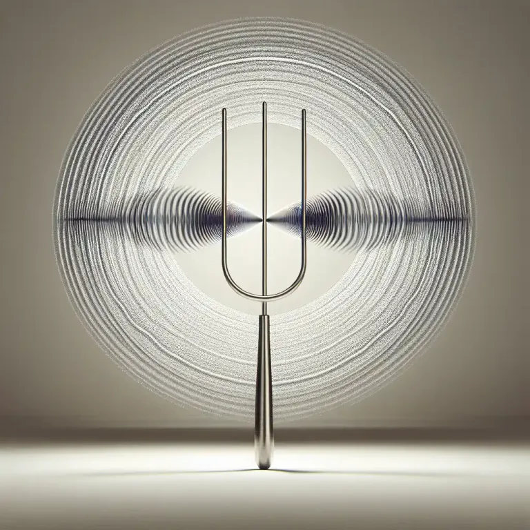 Visual representation of "resonance" - In science, the ability of an object to vibrate when certain frequencies are used.